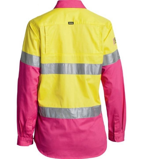 Picture of Bisley,Women's Taped Cool Lightweight Hi Vis - Long Sleeve